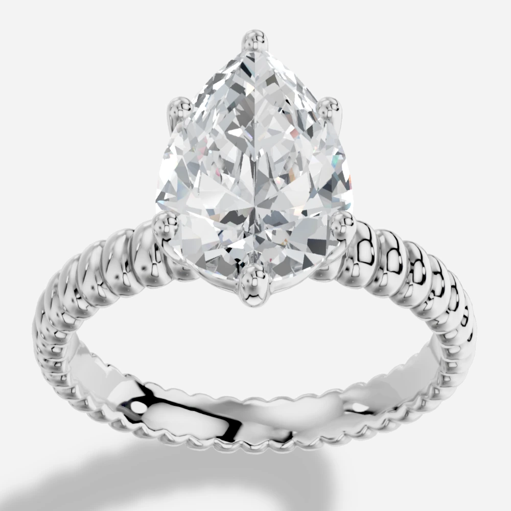Evadra Pear Lab-Grown Diamond Ring · pear cut · lab-grown diamond ring · white gold