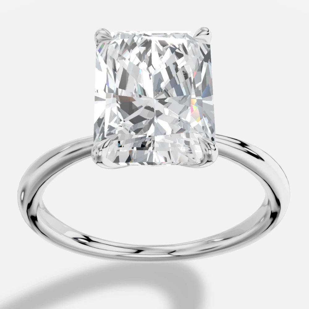 Cybele Radiant Laboratuvar Pırlantası Yüzük · taglio radiant · anello con diamante da laboratorio · oro bianco