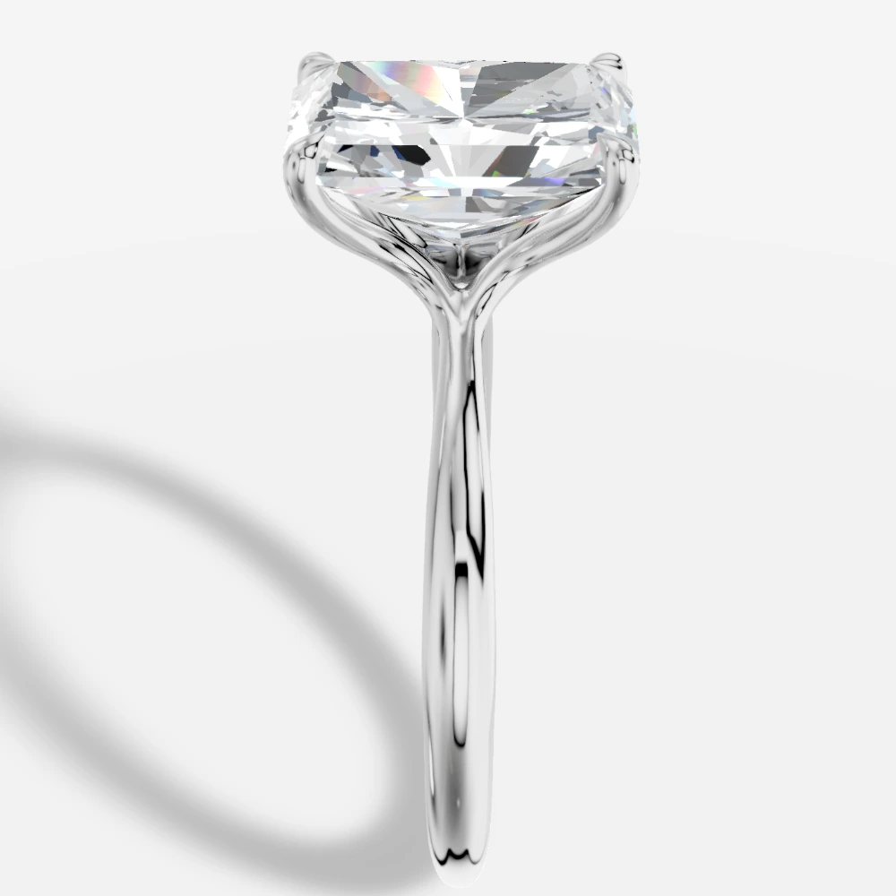 Cybele Radiant Laboratuvar Pırlantası Yüzük · taglio radiant · anello con diamante da laboratorio · oro bianco