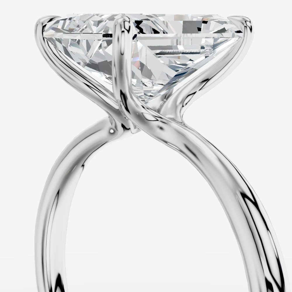 Cybele Radiant Laboratuvar Pırlantası Yüzük · taglio radiant · anello con diamante da laboratorio · oro bianco