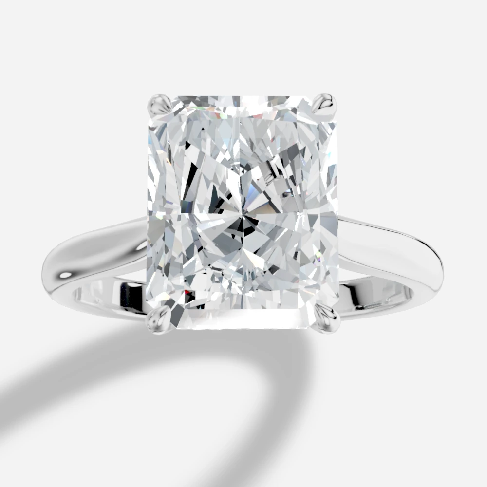 Secret Radiant-Cut Lab-Grown Diamond Solitaire Ring