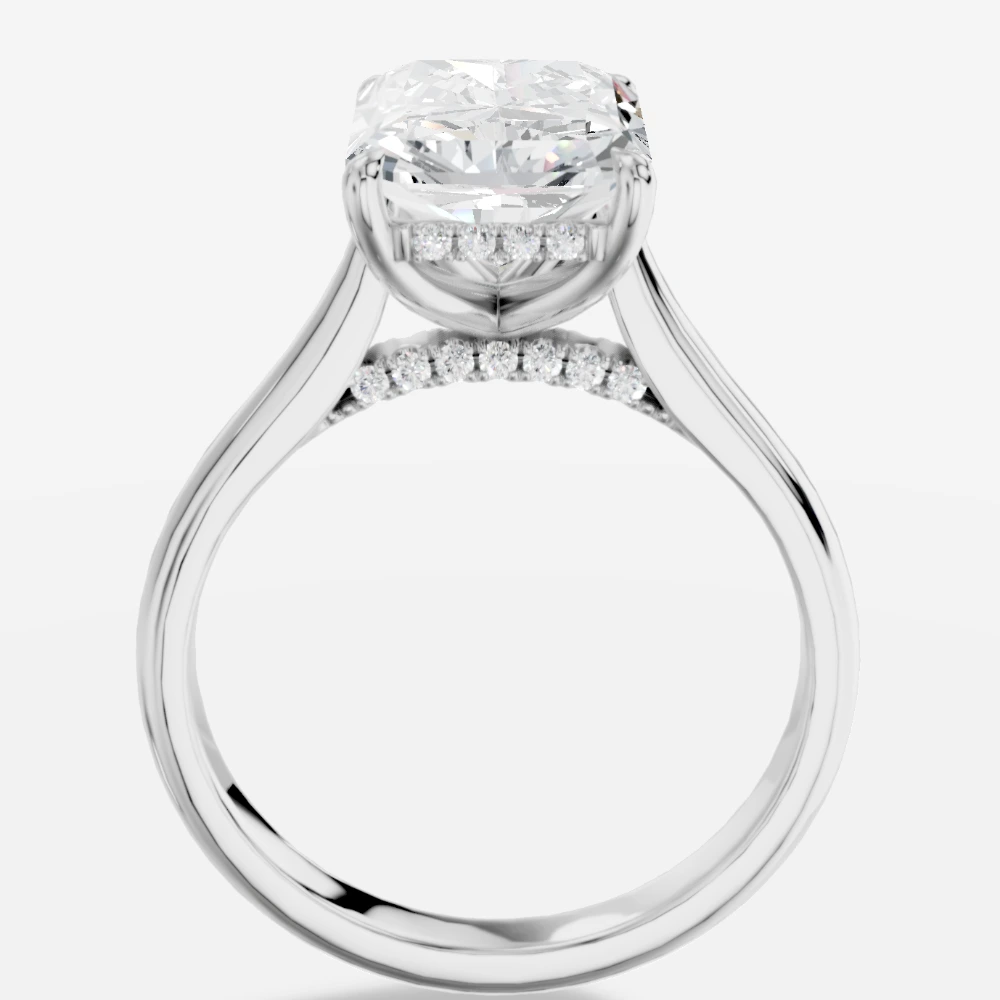 Secret Radiant-Cut Lab-Grown Diamond Solitaire Ring