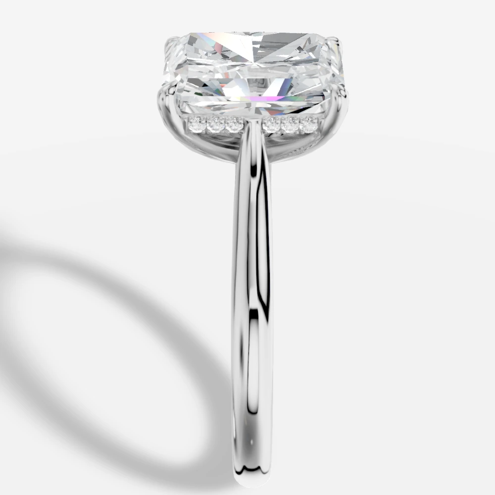 Secret Radiant-Cut Lab-Grown Diamond Solitaire Ring