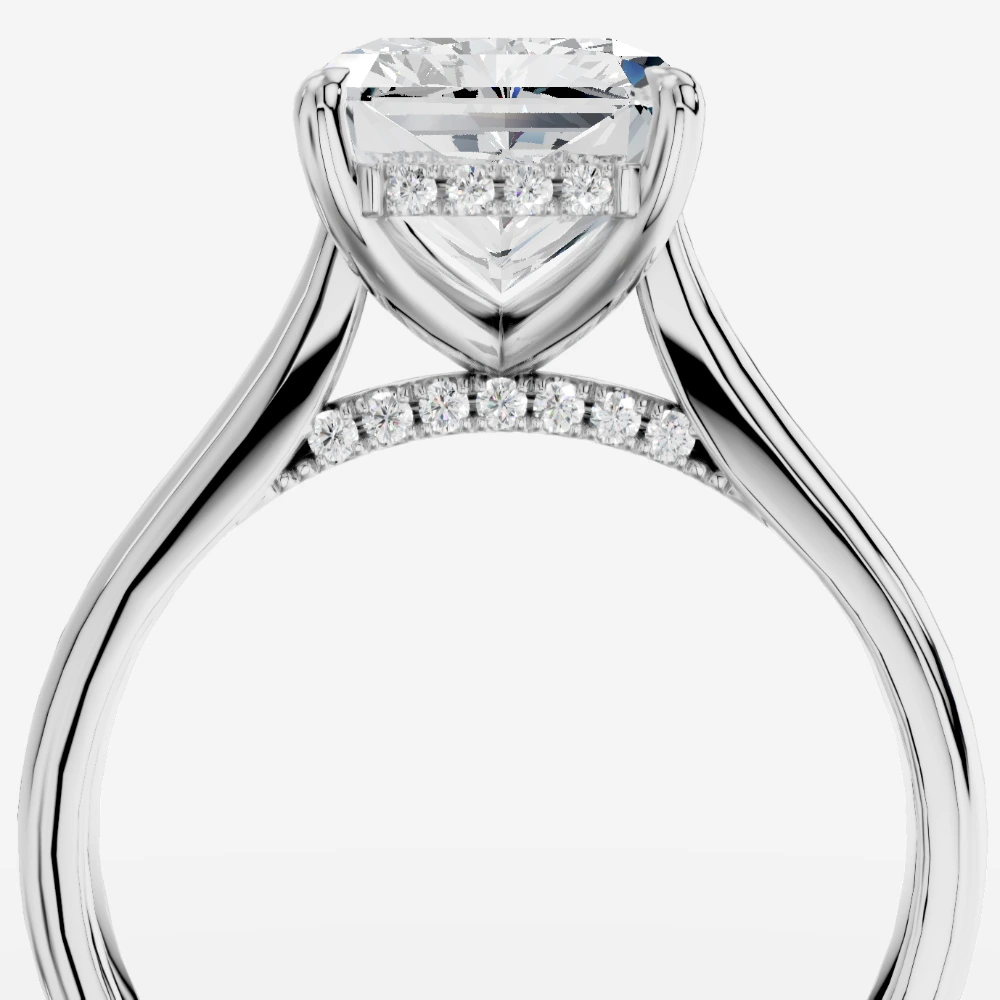 Secret Radiant-Cut Lab-Grown Diamond Solitaire Ring
