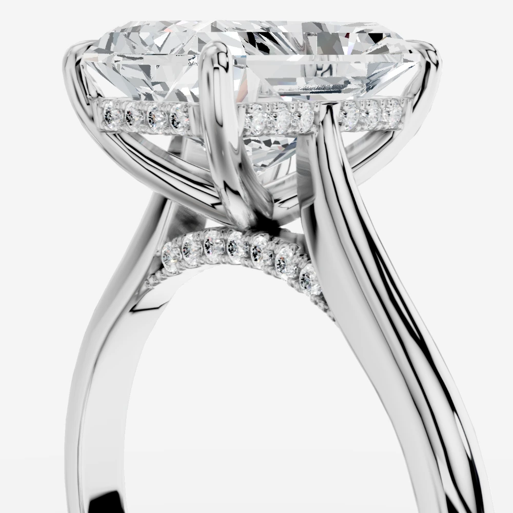 Secret Radiant-Cut Lab-Grown Diamond Solitaire Ring alternate view