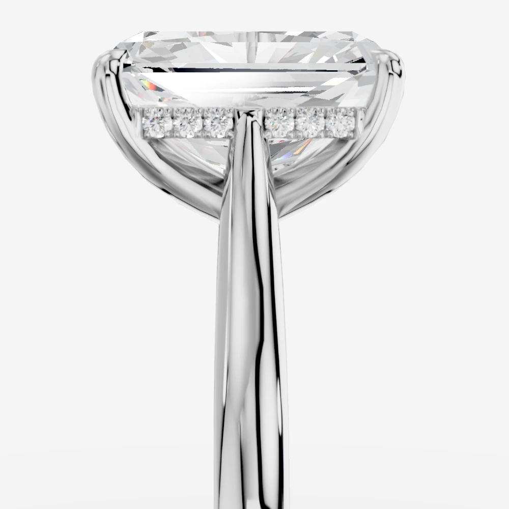 Secret Radiant-Cut Lab-Grown Diamond Solitaire Ring