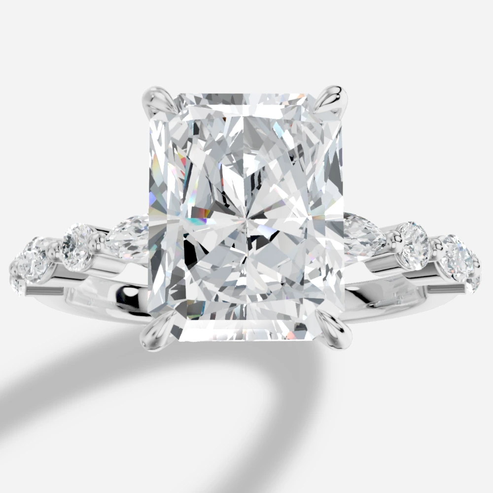 Royelle Radiant-Cut Lab-Grown Diamond Ring