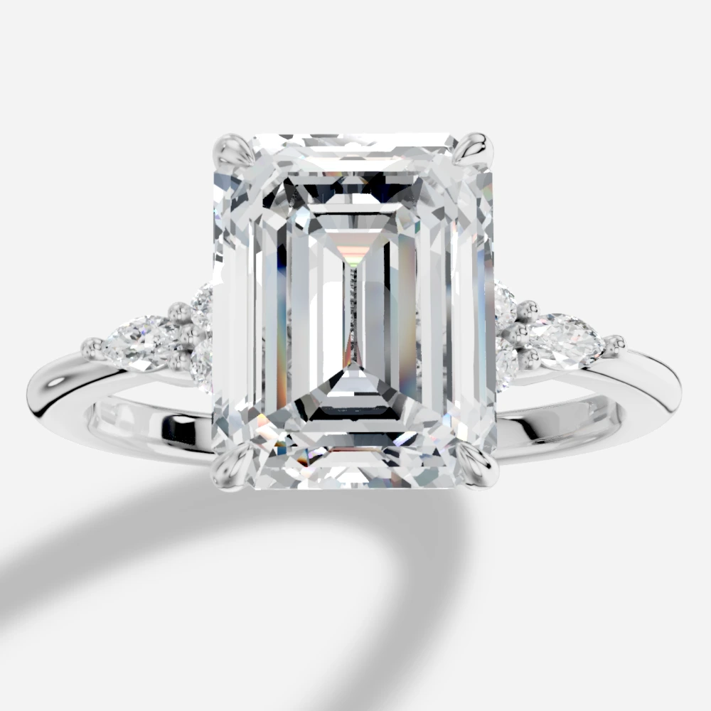 Liora Emerald-Cut Lab-Grown Diamond Ring
