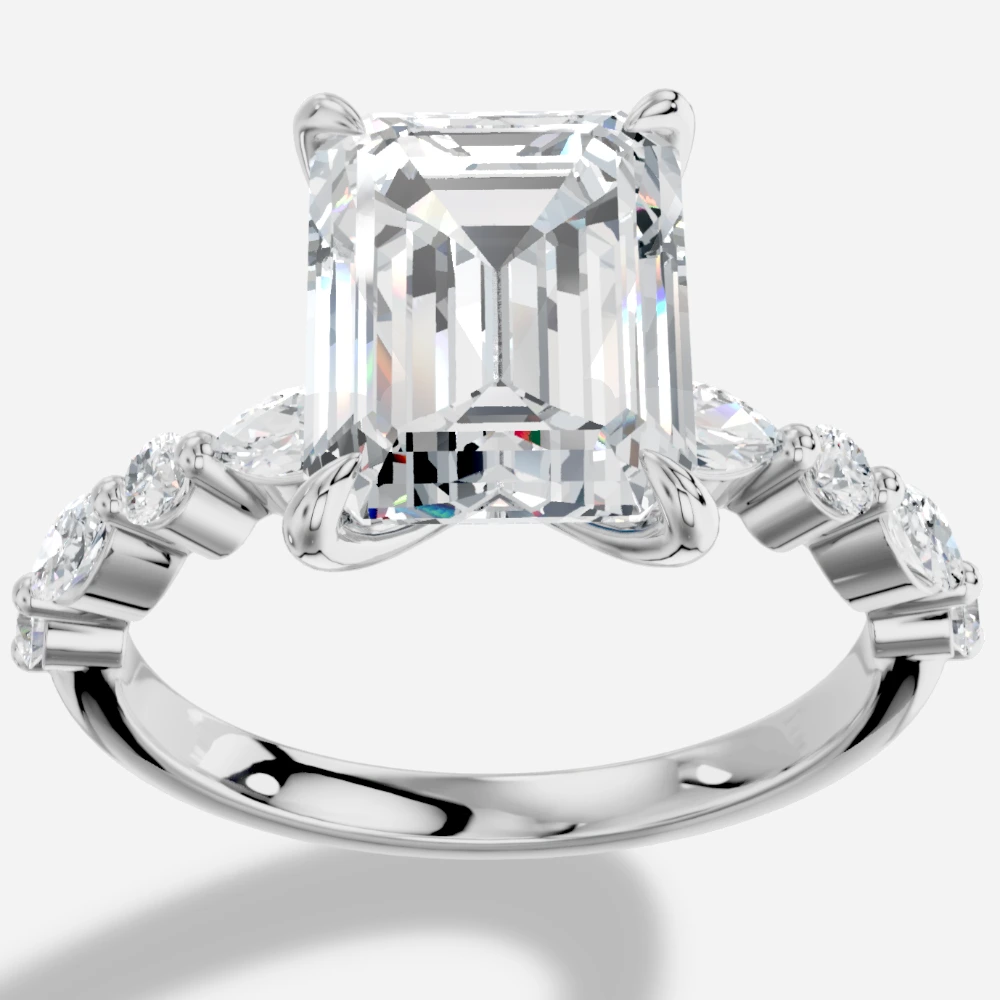 Royelle Emerald-Cut Lab-Grown Diamond Ring