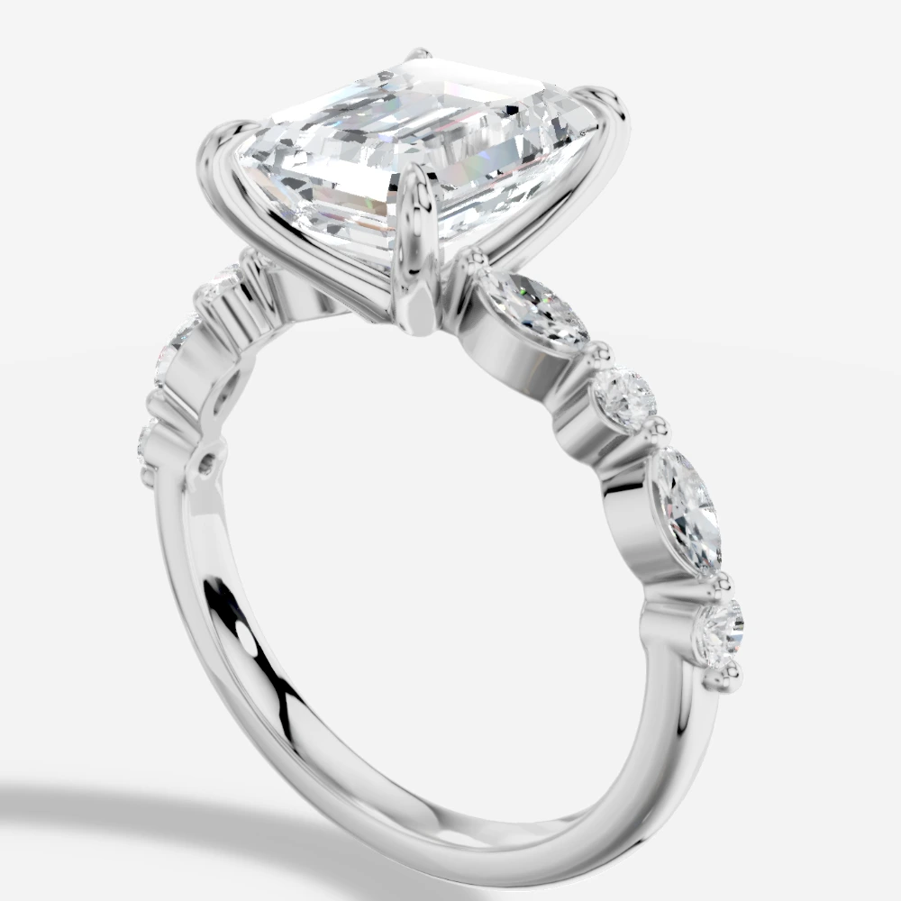 Royelle Emerald-Cut Lab-Grown Diamond Ring