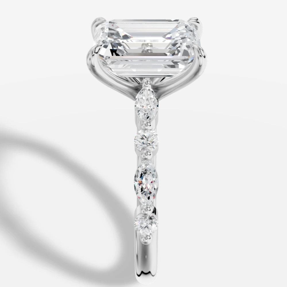 Royelle Emerald-Cut Lab-Grown Diamond Ring