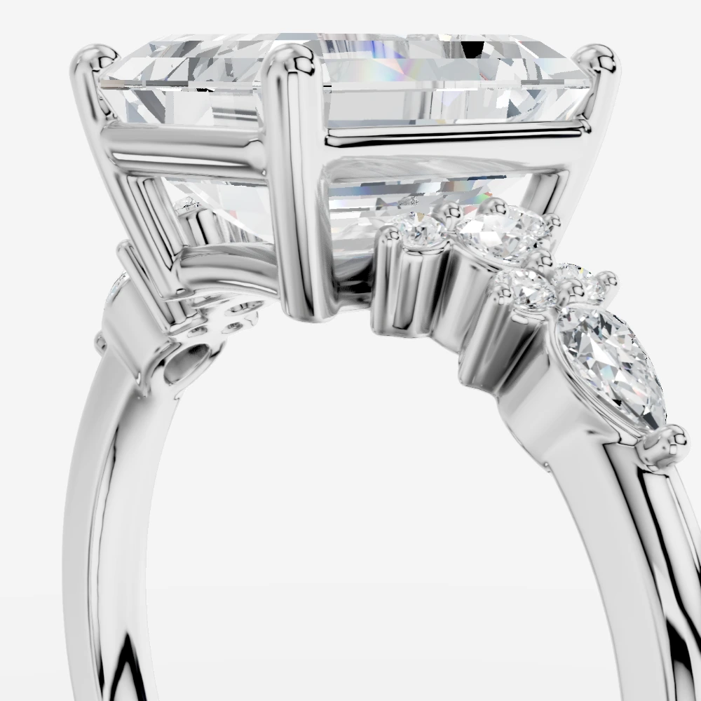 Veloria Emerald-Cut Lab-Grown Diamond Ring alternate view