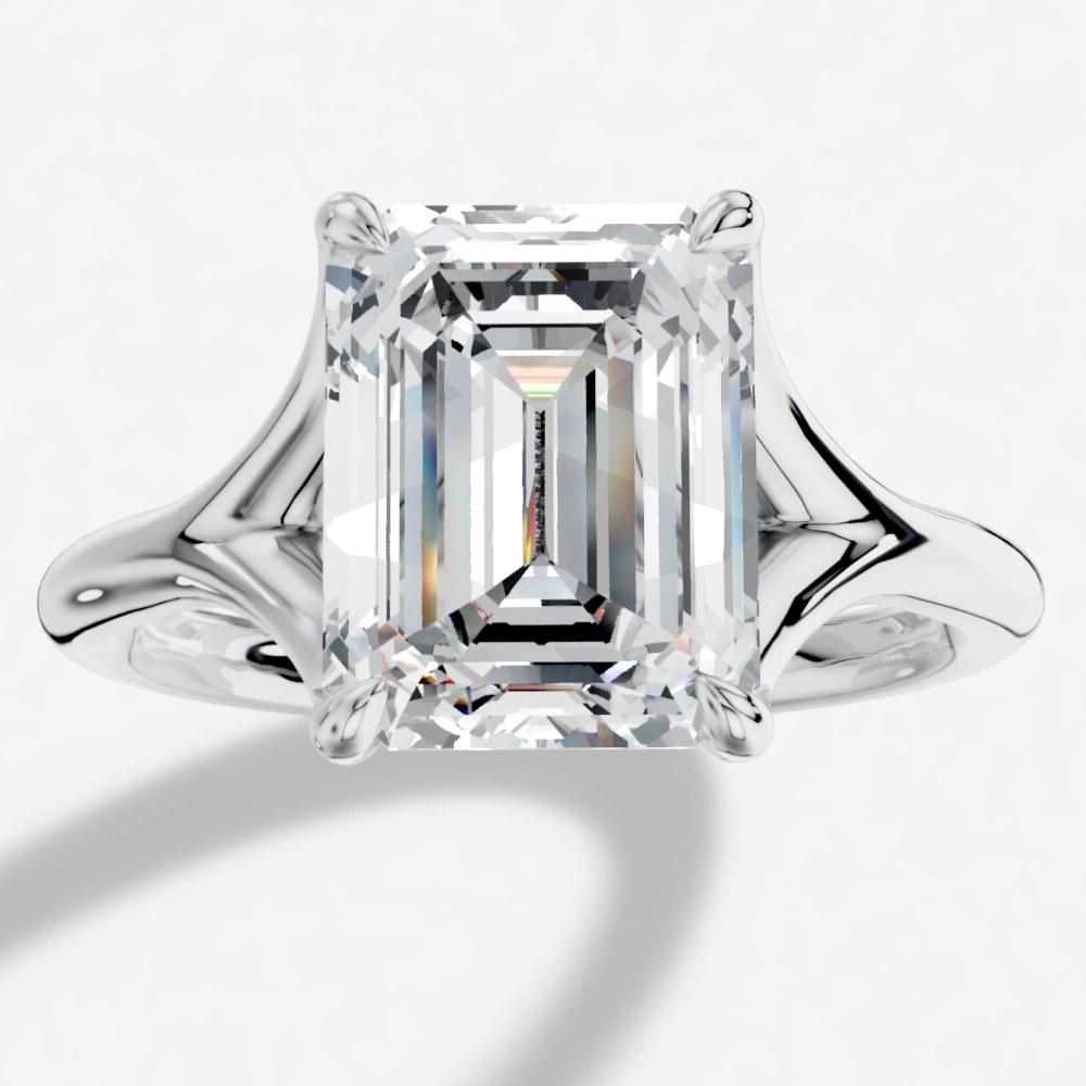 Lyanna Emerald-Cut Lab-Grown Diamond Solitaire Ring