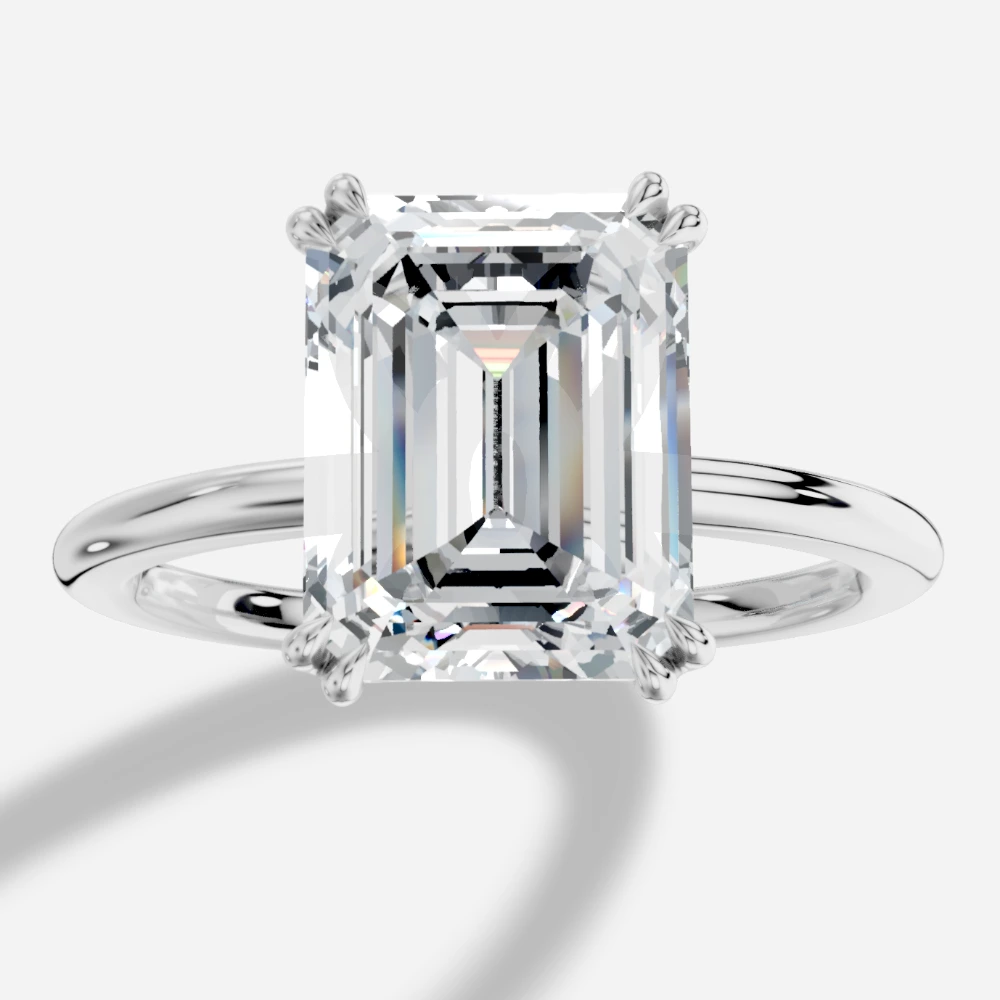 Eulalia Emerald-Cut Lab-Grown Diamond Ring