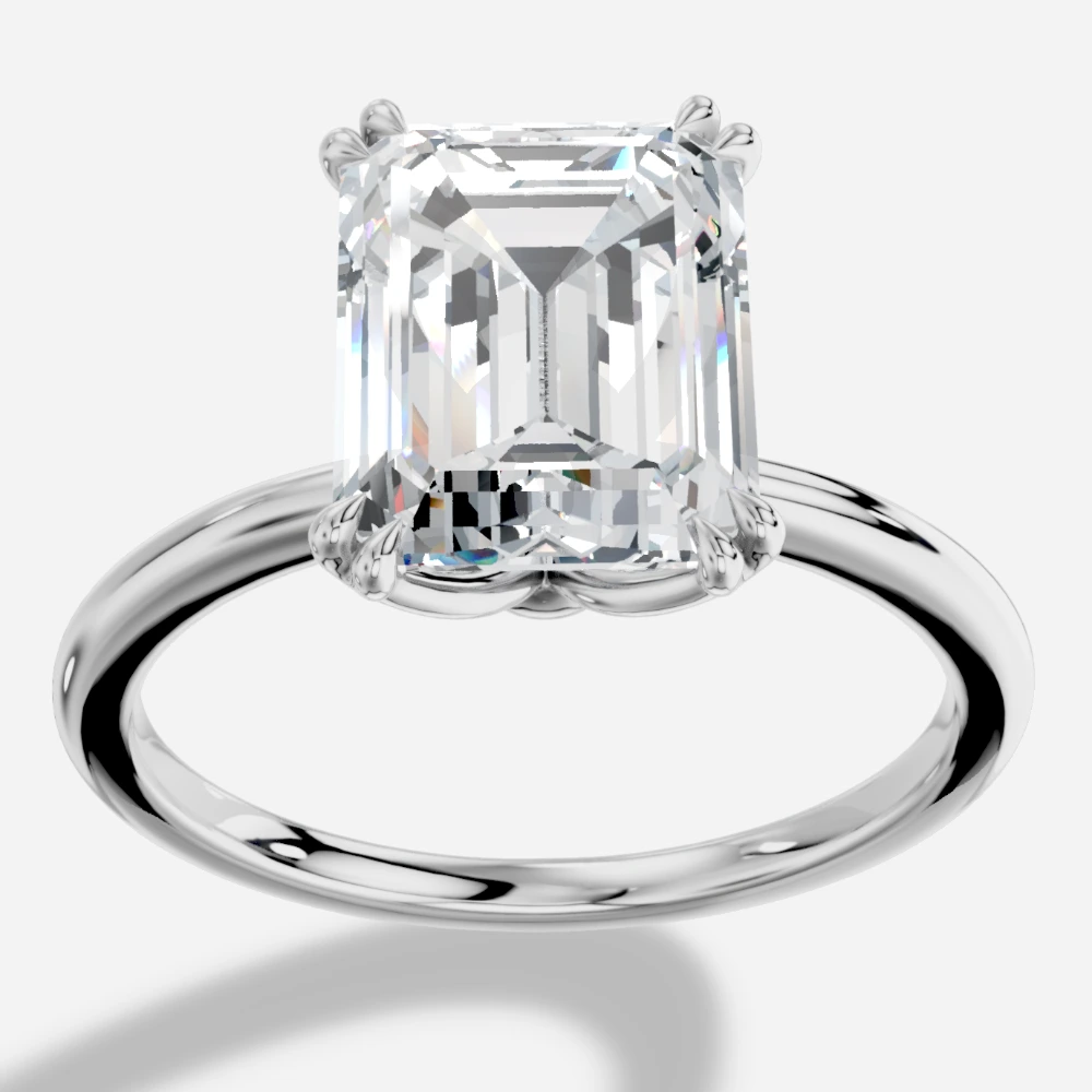 Eulalia Ring med smaragdslipad labbodlad diamant