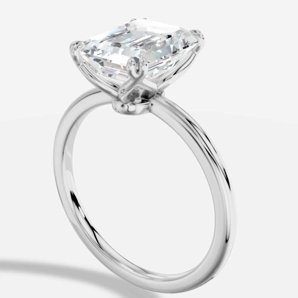 Eulalia Ring med smaragdslipad labbodlad diamant