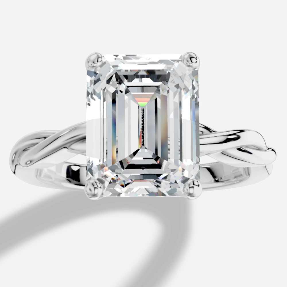 Hespera Emerald-Cut Lab-Grown Diamond Ring