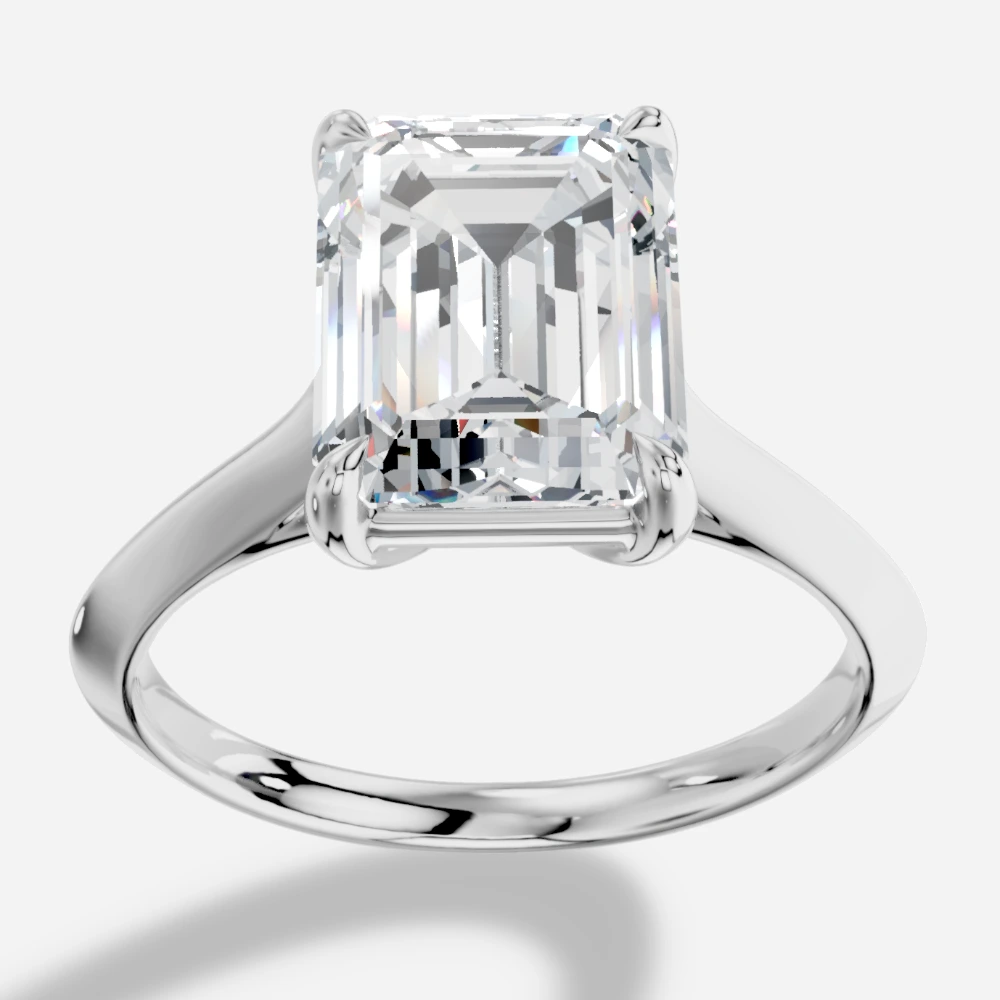 Cynara Ring med smaragdslipad labbodlad diamant