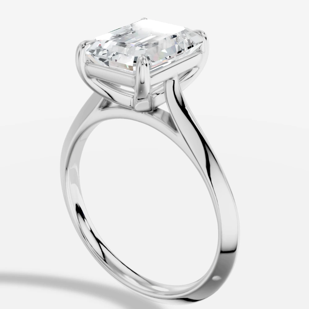 Cynara Ring med smaragdslipad labbodlad diamant
