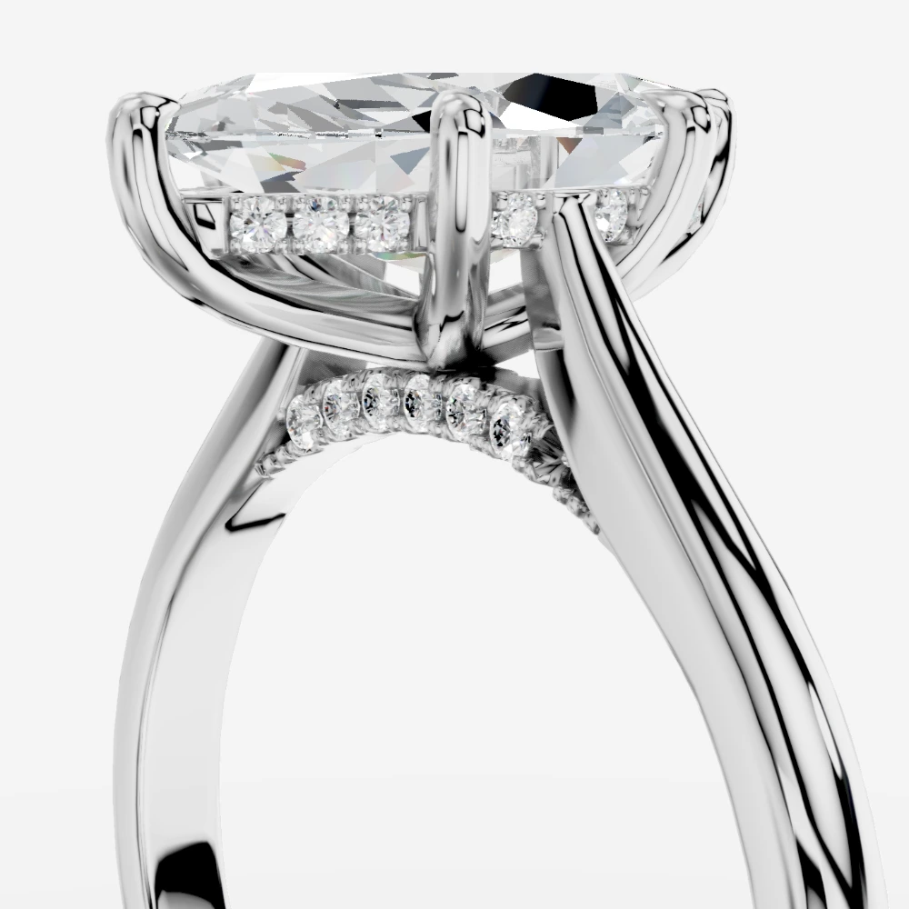 Secret Marquise-Cut Lab-Grown Diamond Solitaire Ring alternate view