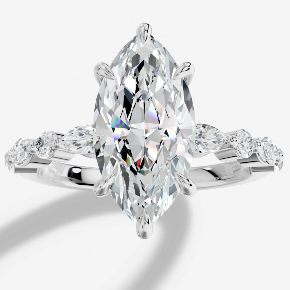 Royelle Marquise-Cut Lab-Grown Diamond Ring