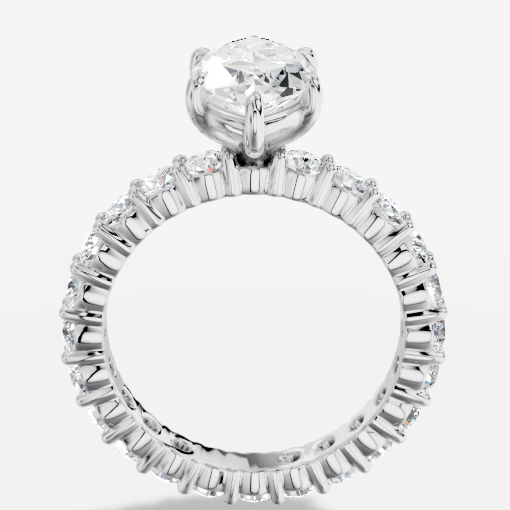 Imperial Bague avec diamant de laboratoire taille marquise