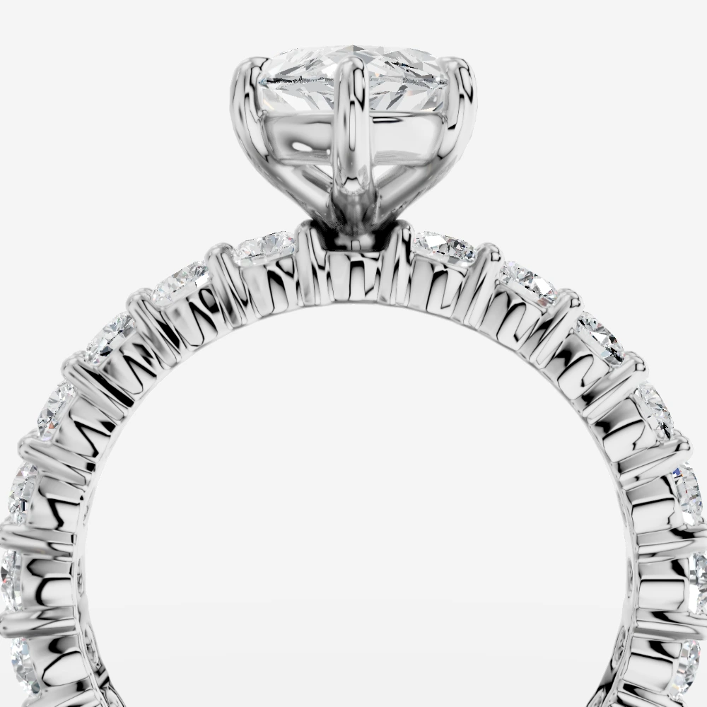 Imperial Bague avec diamant de laboratoire taille marquise