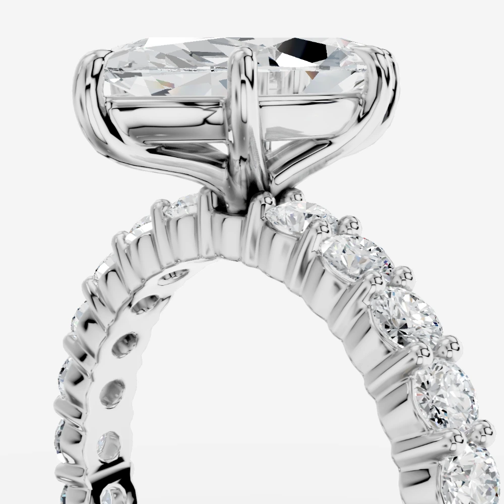 Imperial Bague avec diamant de laboratoire taille marquise