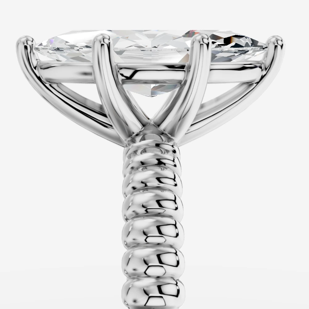Orbia Anillo con diamante de laboratorio talla marquesa