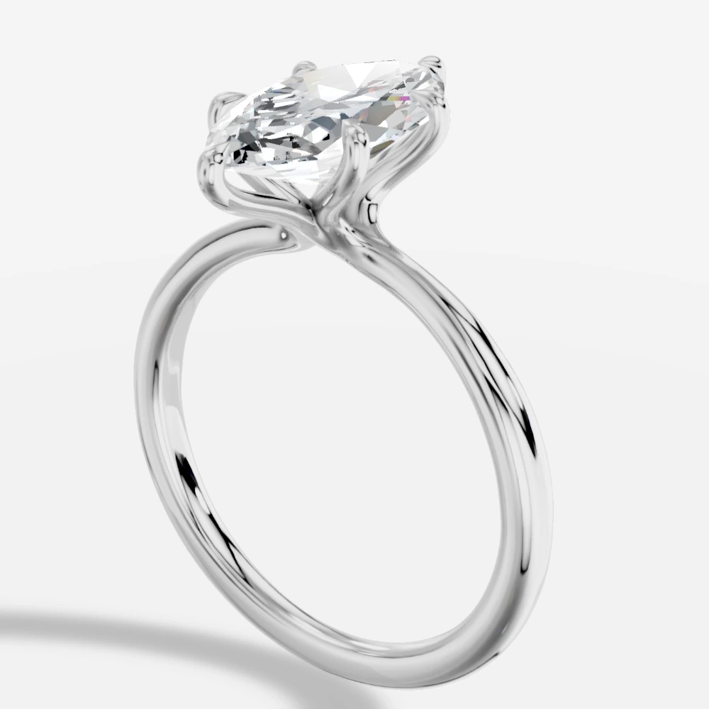 Elite Marquise-Cut Lab-Grown Diamond Solitaire Ring