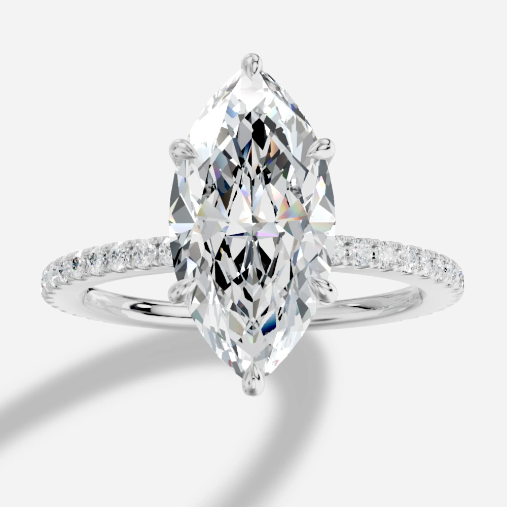 Selene Marquise-Cut Lab-Grown Diamond Solitaire Ring