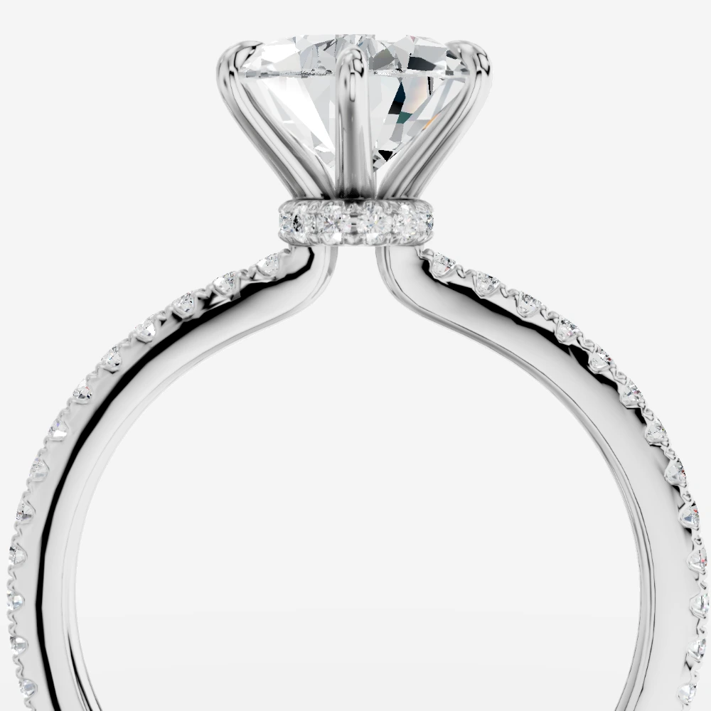 Selene Solitairring met peervormig geslepen lab-grown diamant