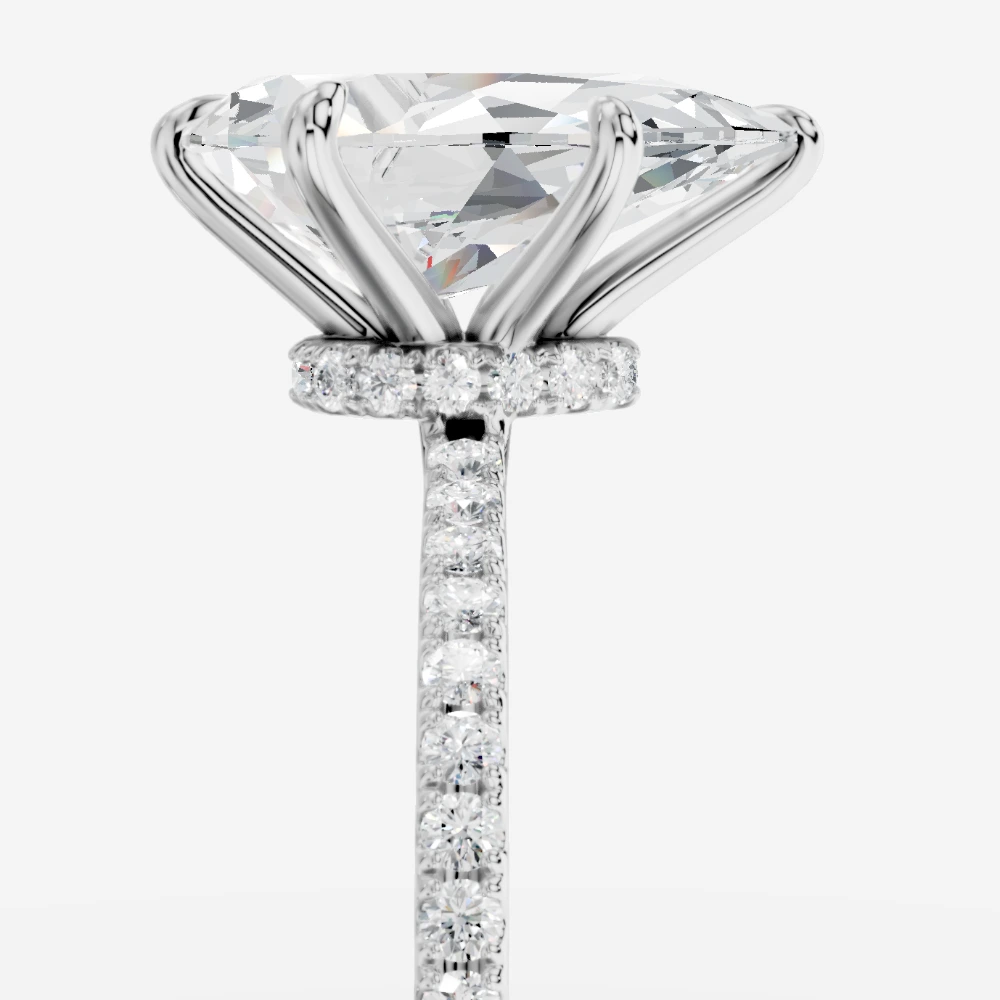 Selene Solitairring met peervormig geslepen lab-grown diamant