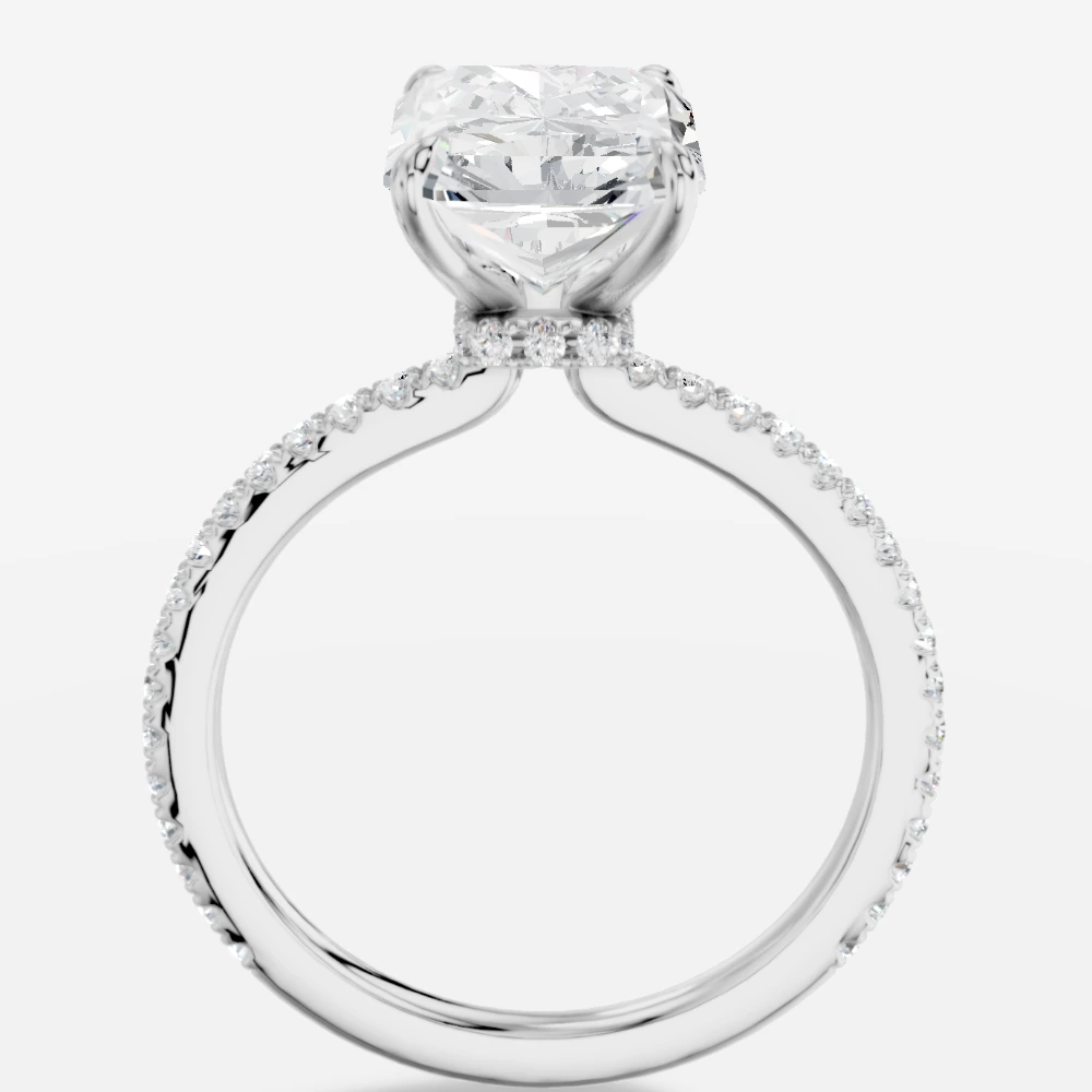 Selene Bague solitaire avec diamant de laboratoire taille radiant