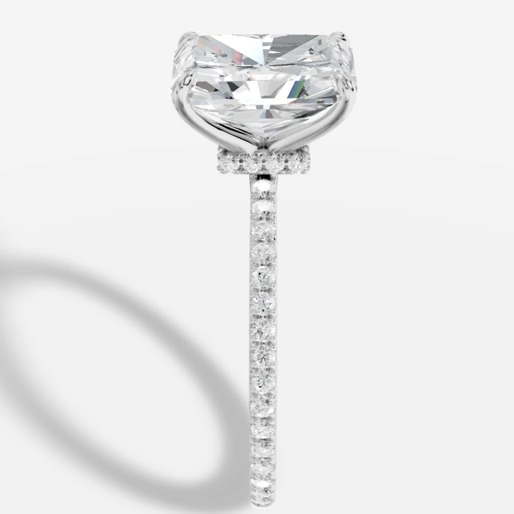 Selene Bague solitaire avec diamant de laboratoire taille radiant