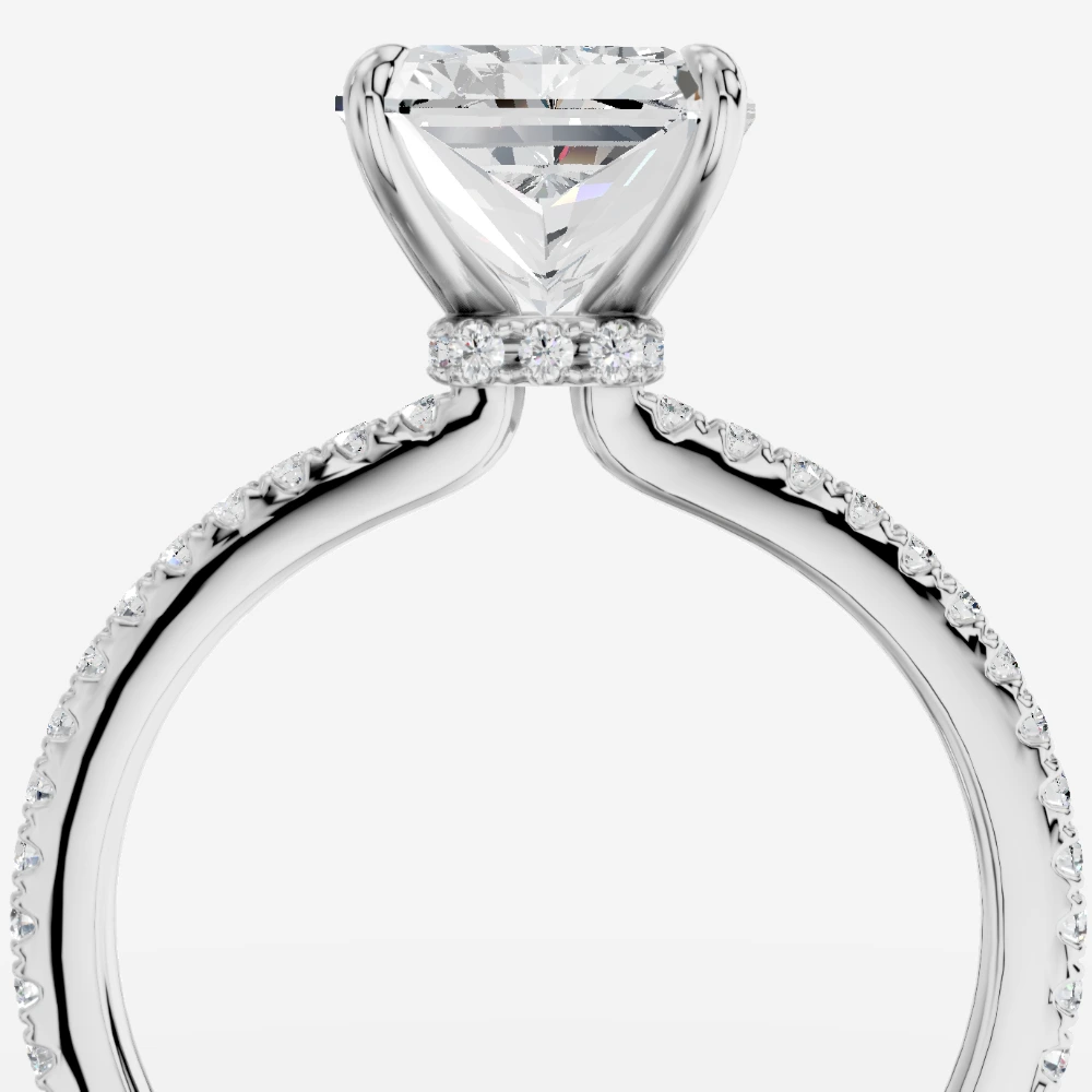 Selene Bague solitaire avec diamant de laboratoire taille radiant