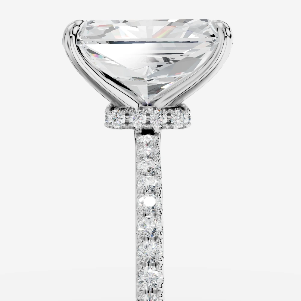 Selene Bague solitaire avec diamant de laboratoire taille radiant