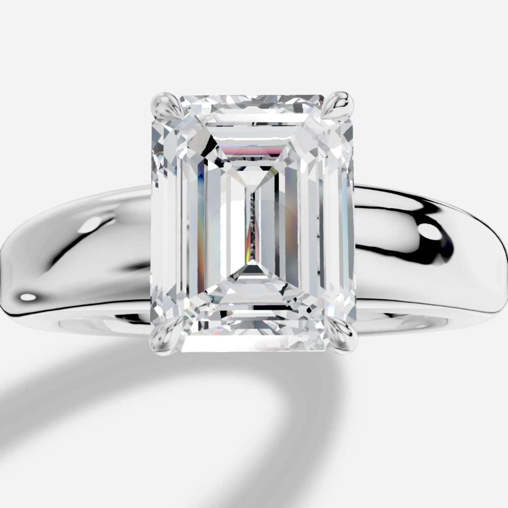 Aphrodite Emerald-Cut Lab-Grown Diamond Ring