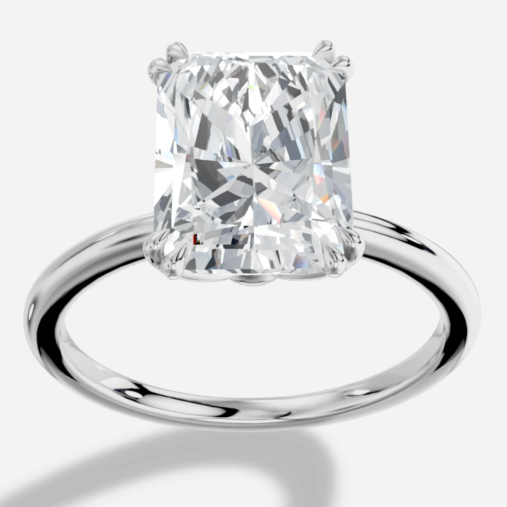 Lydia Ring med laboratoriedyrket diamant i radiant-slibning