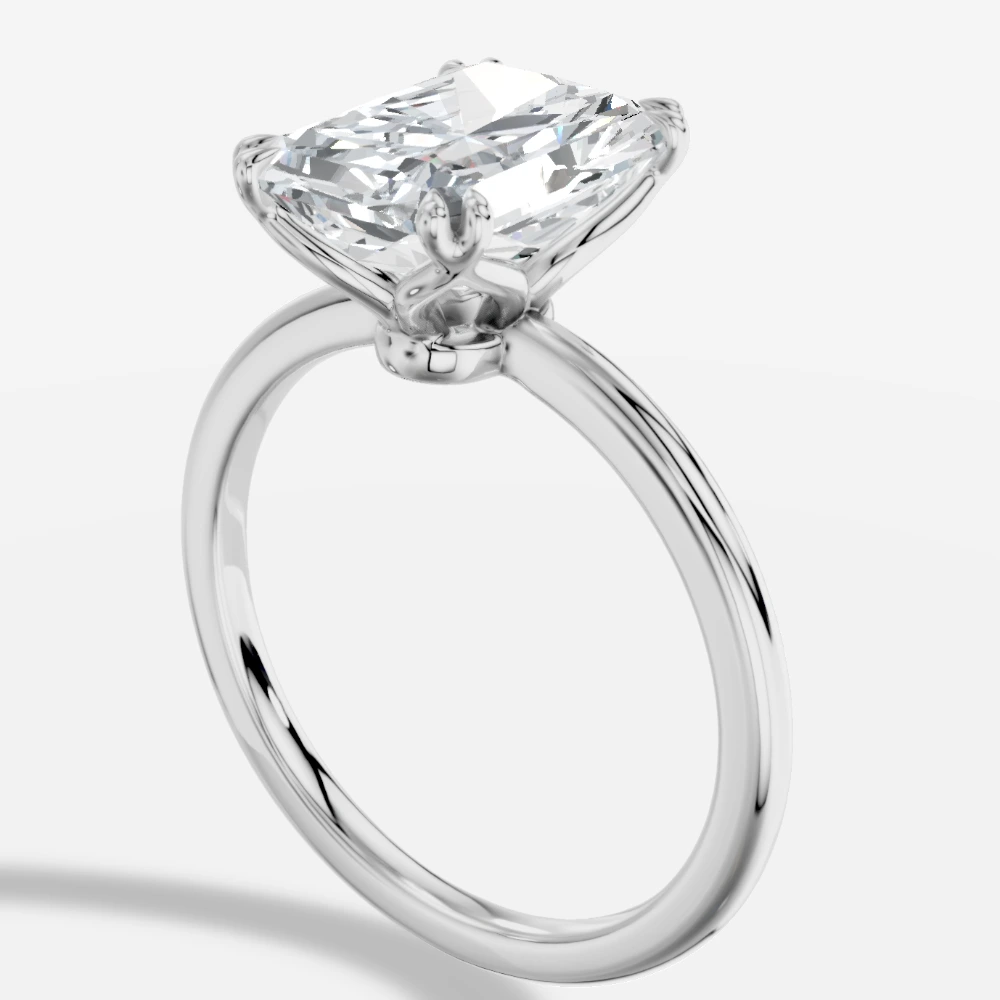 Lydia Ring med laboratoriedyrket diamant i radiant-slibning