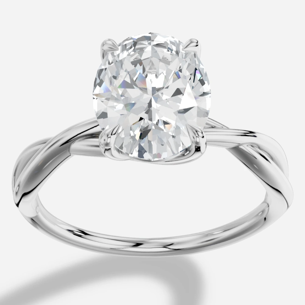 Artemis Ring med laboratoriedyrket diamant i ovalslibning