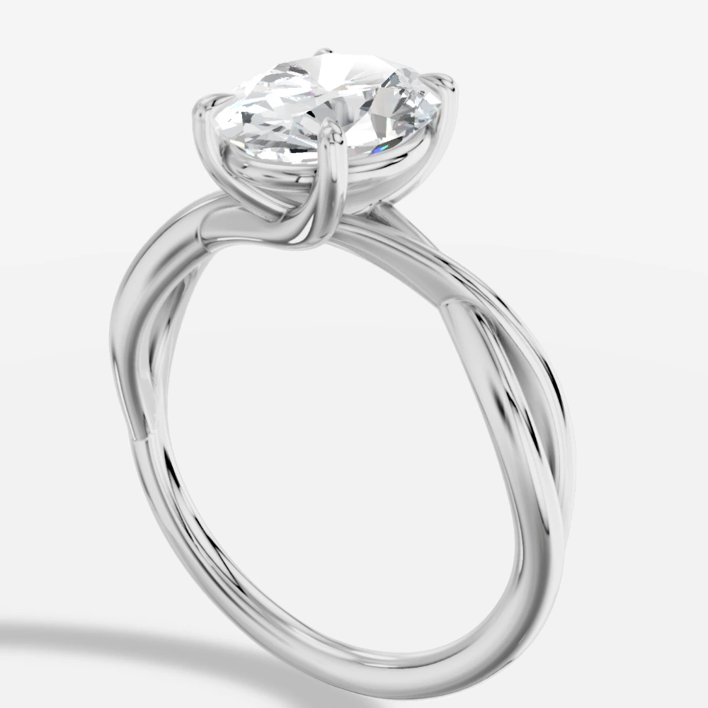 Artemis Ring med laboratoriedyrket diamant i ovalslibning