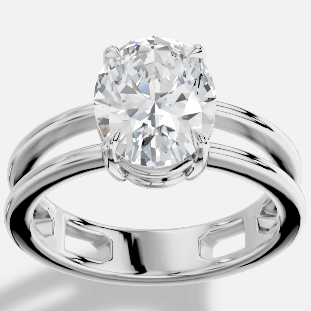 Eterna Oval-Cut Lab-Grown Diamond Ring
