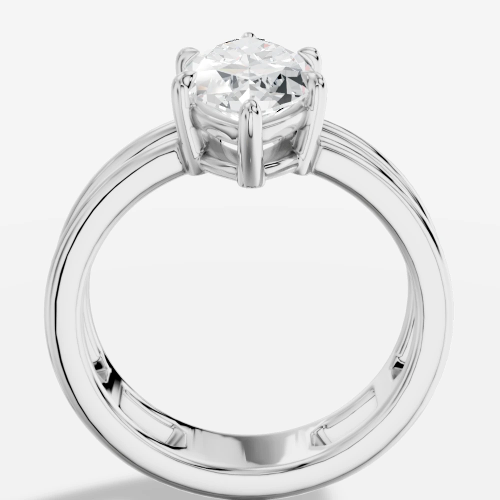 Eterna Bague avec diamant de laboratoire taille marquise