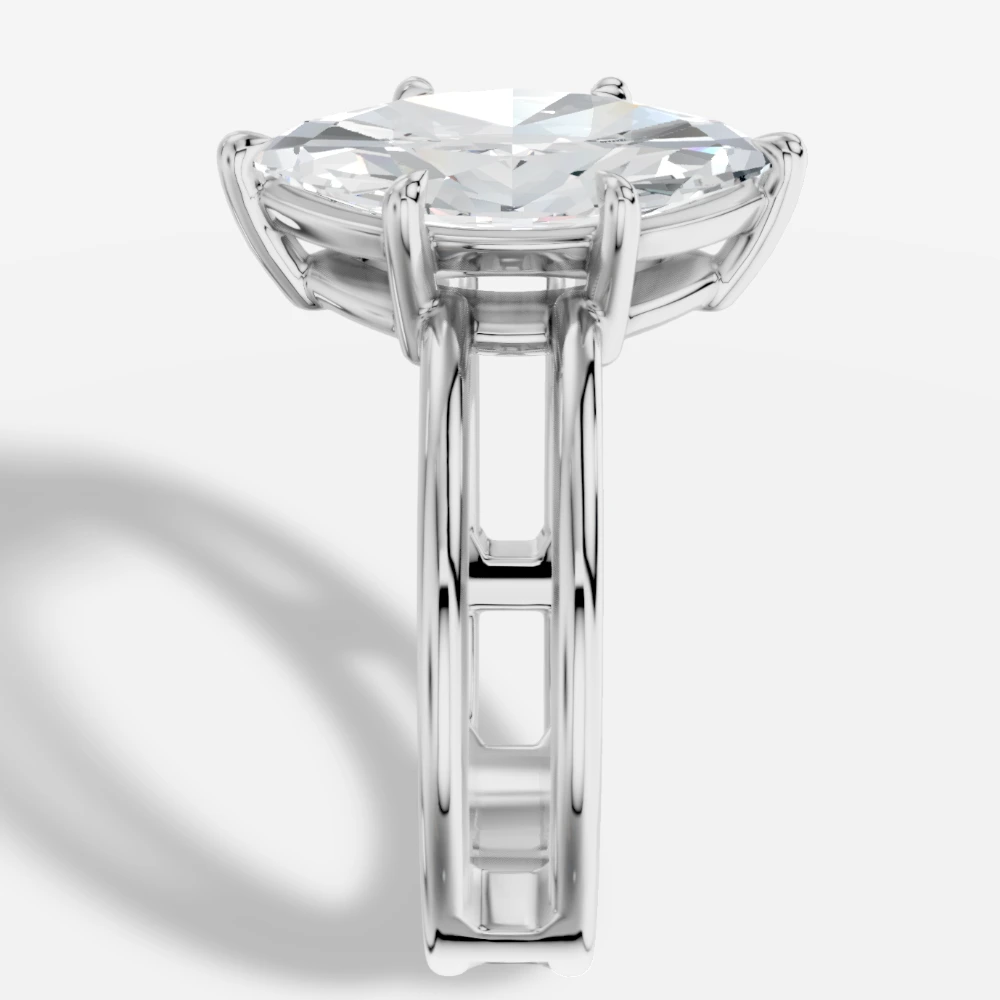 Eterna Bague avec diamant de laboratoire taille marquise