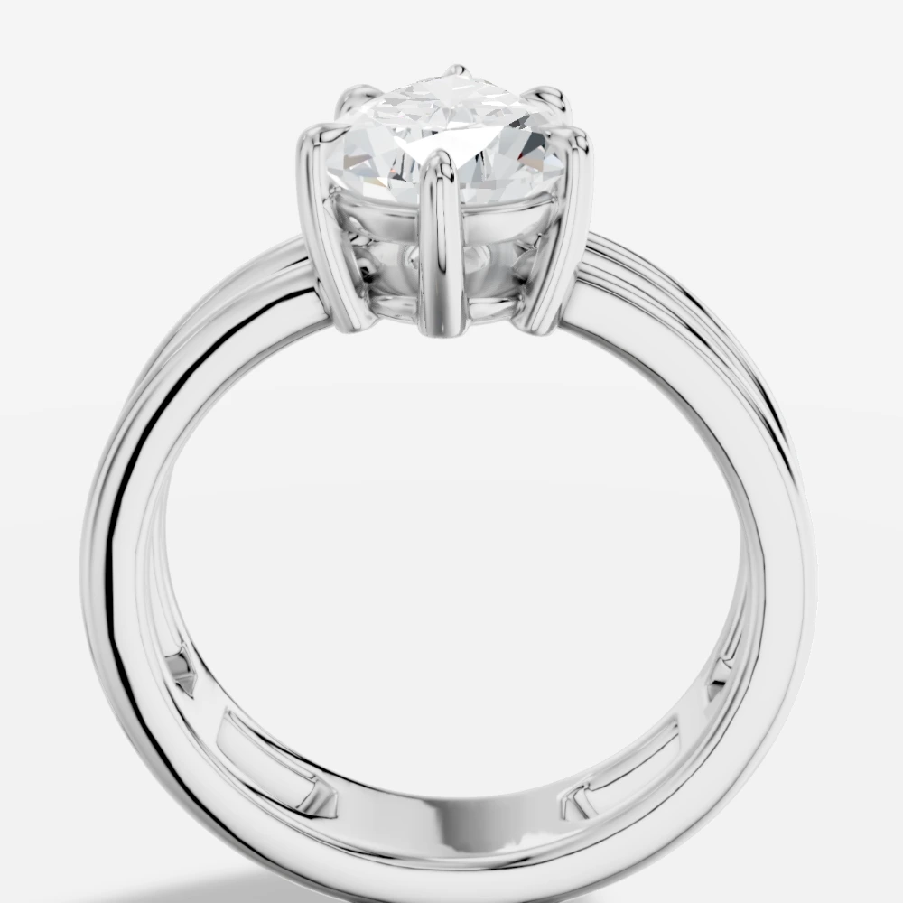Eterna Anillo con diamante de laboratorio talla pera