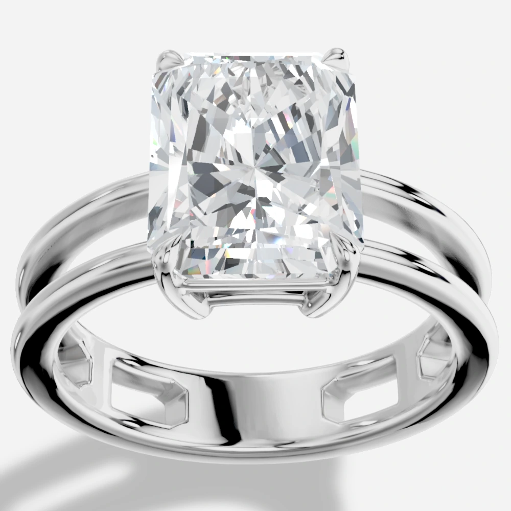 Eterna Bague avec diamant de laboratoire taille radiant