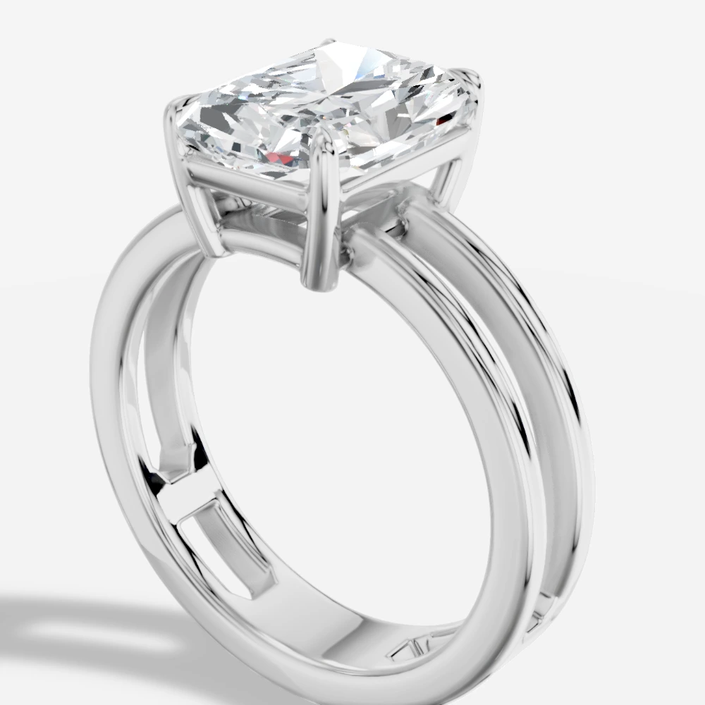 Eterna Bague avec diamant de laboratoire taille radiant