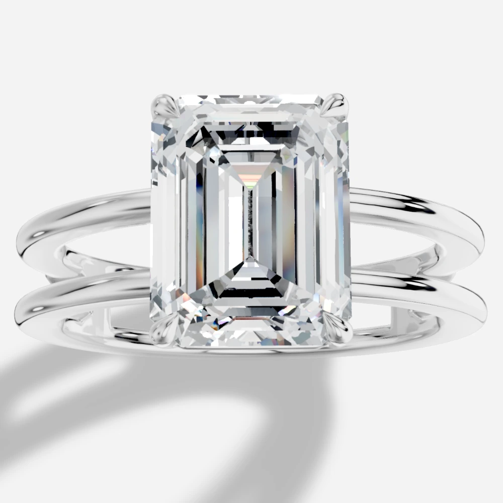 Eterna Emerald-Cut Lab-Grown Diamond Ring