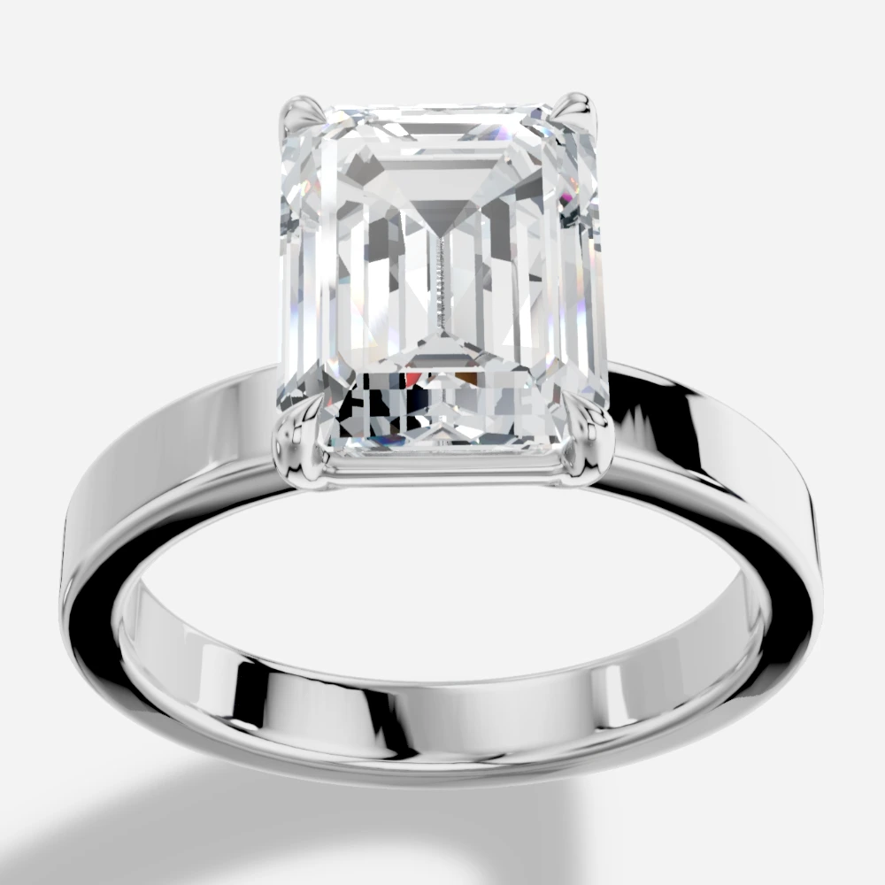 Hathor Anillo con diamante de laboratorio talla esmeralda